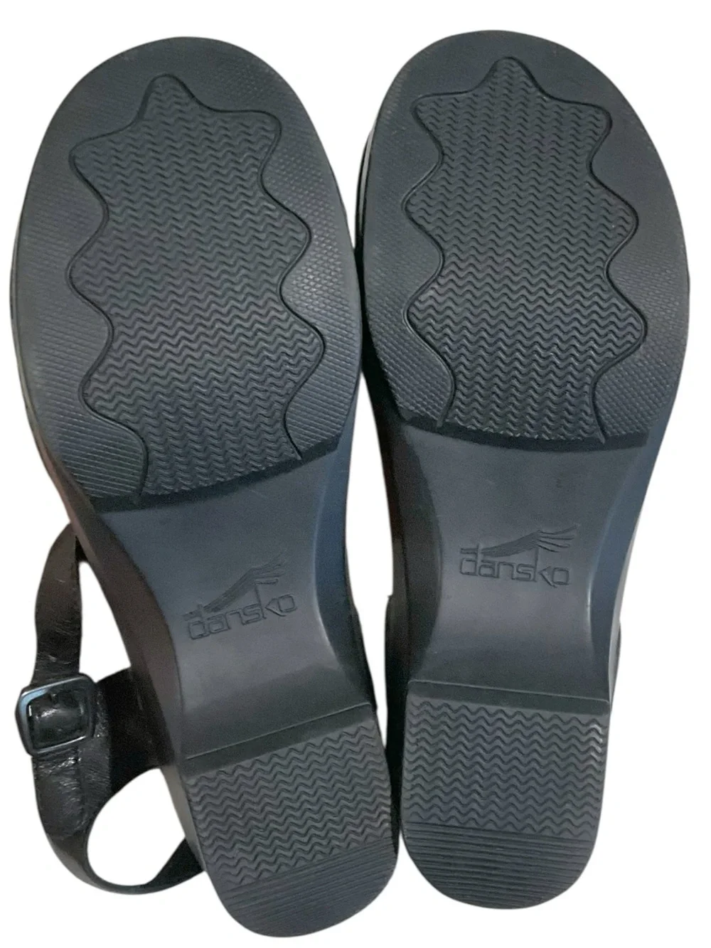 Dansko Sue Sandals Women's 40 / 9.5 Black Leather Comfort Platform Buckle - Picture 11 of 11
